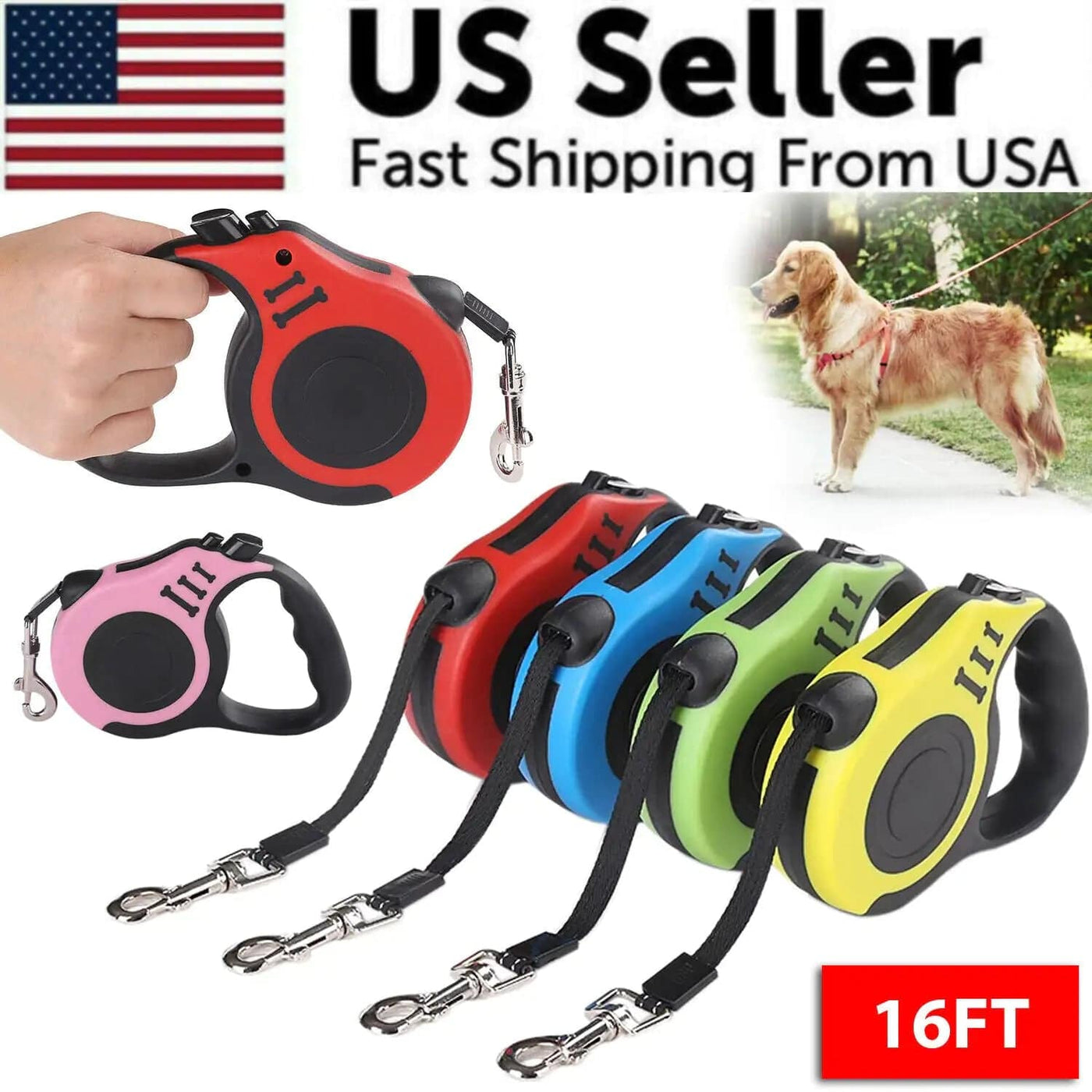 16ft Automatic Retractable dog Leash