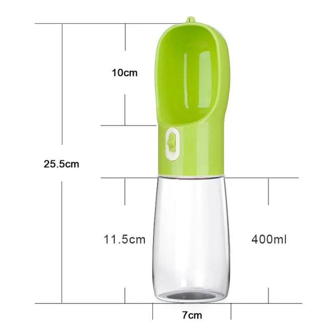 Portable dog travel water bottle feeder